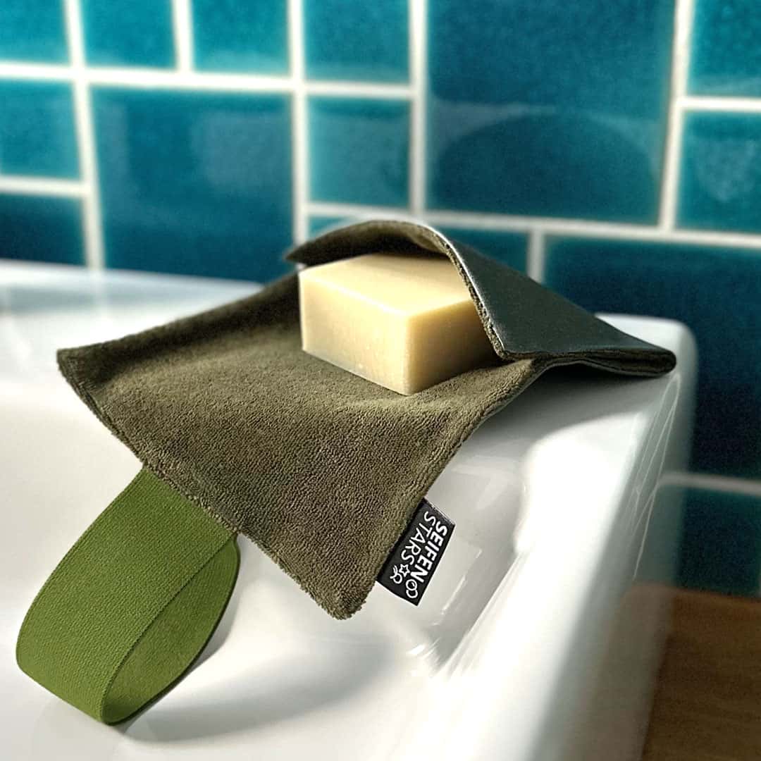 Seifentasche "Olive" aus Baumwolle