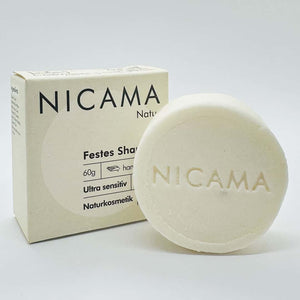 Shampoo "Natur (sensitiv)" – 60g,Nicama,Vegan,Palmölfrei,Plastikfrei,Naturkosmetik,handgemacht,Ultra sensitiv