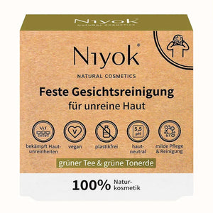 Start-Set "Impure",PlantBase Peelingpad und Niyk feste Gesichtsreinigung für unreine haut,grüner Tee und Tonerde