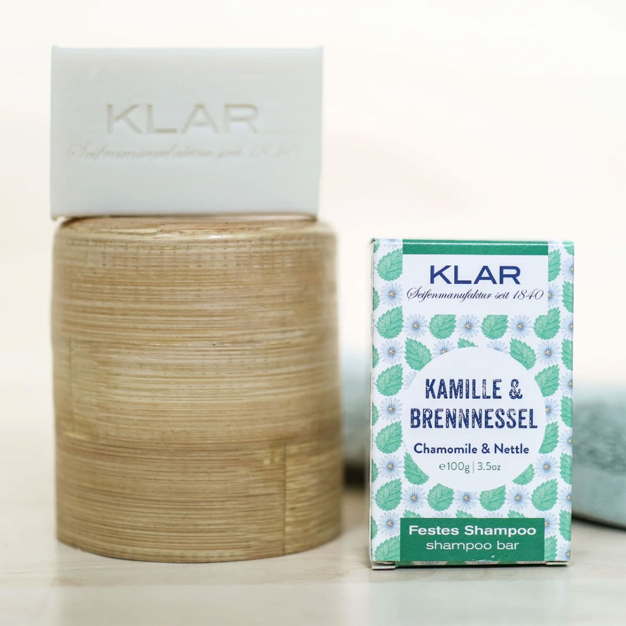 festes Shampoo "Kamille & Brennnessel" – 100g,Klar Seife