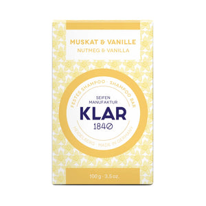 festes Shampoo "Muskat & Vanille" – 100g,Klar Seife