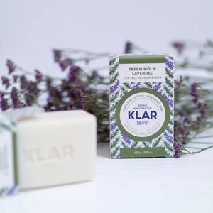 festes Shampoo "Teebaumöl & Lavendel" 100g,Klar Seife