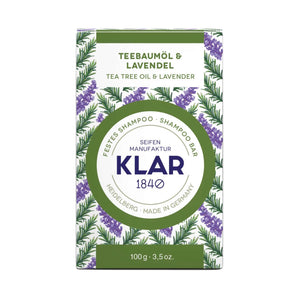 festes Shampoo "Teebaumöl & Lavendel" – 100g,Klar Seife