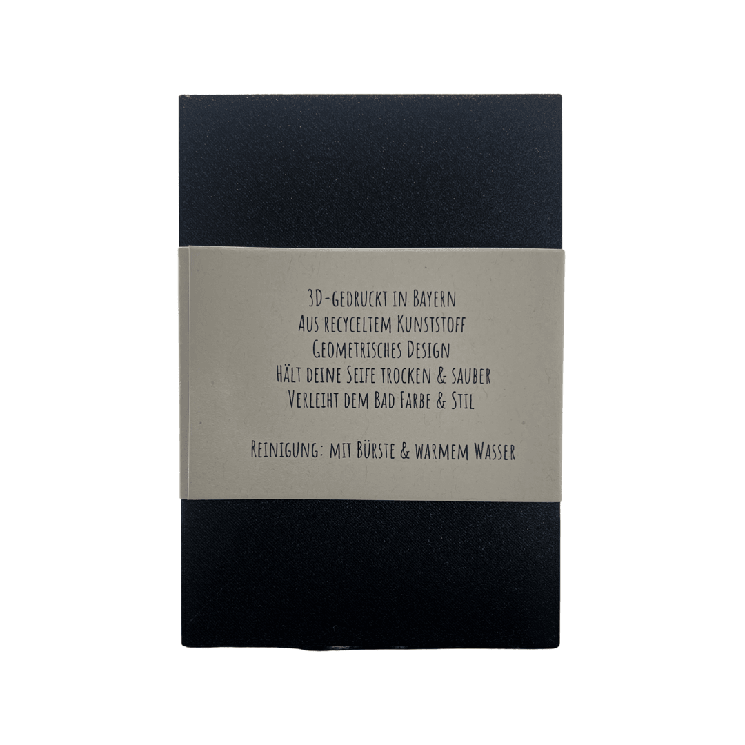 Seifenablage "Gute Nacht Schwarz", recyceltes PETG – 11 x 7,5 cm