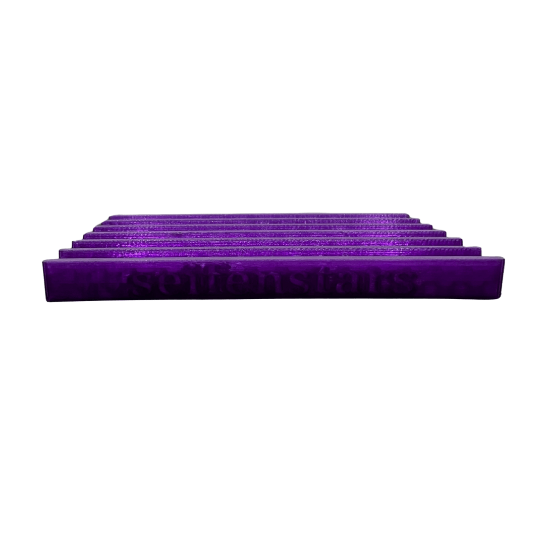 Seifenablage "Königlicher Amethyst Violett-Transluzent", recyceltes PETG – 11 x 7,5 cm