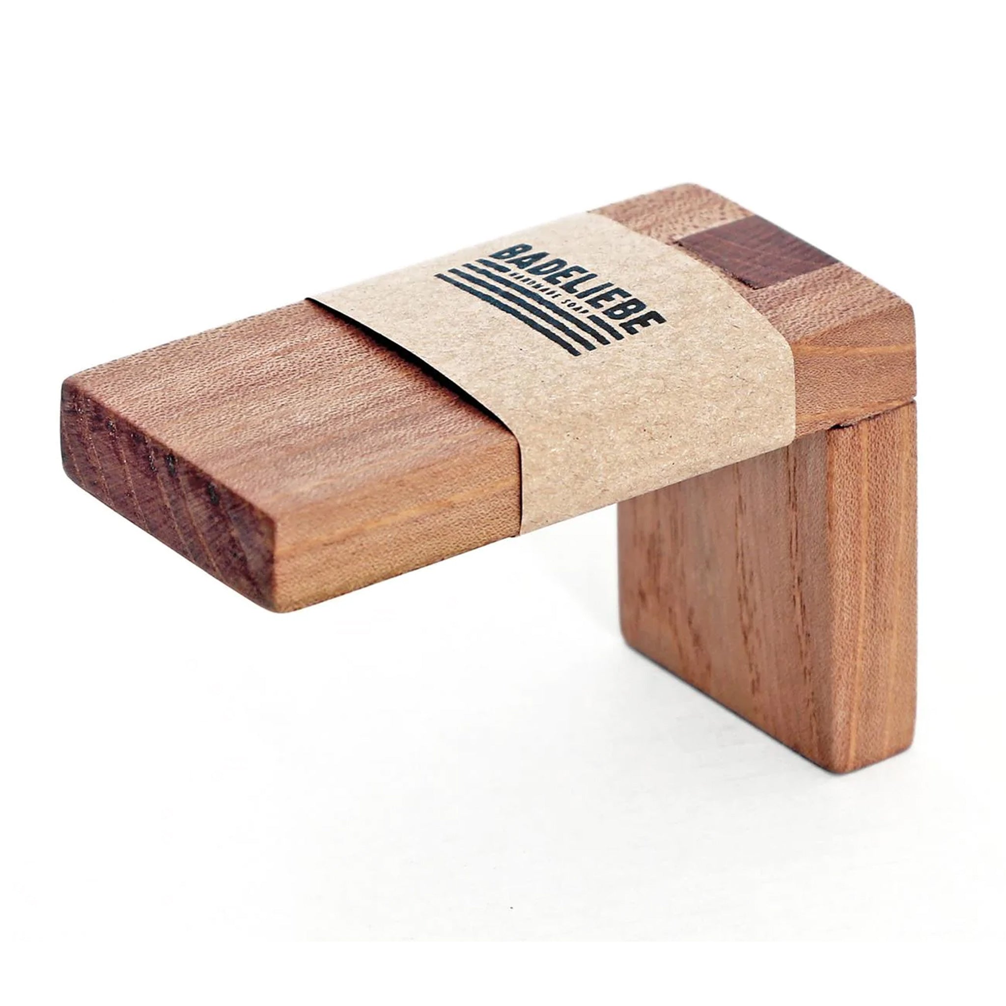Seifenhalter "Holz" mit Magnet – 4 x 6 x 8 cm (B/H/T)