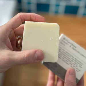 Dusch- und Gesichtsseife "Salz", handgemacht – 100g,PlantBase,Vegan,Handmade,Plastikfrei,Palmölfrei,Zero Waste
