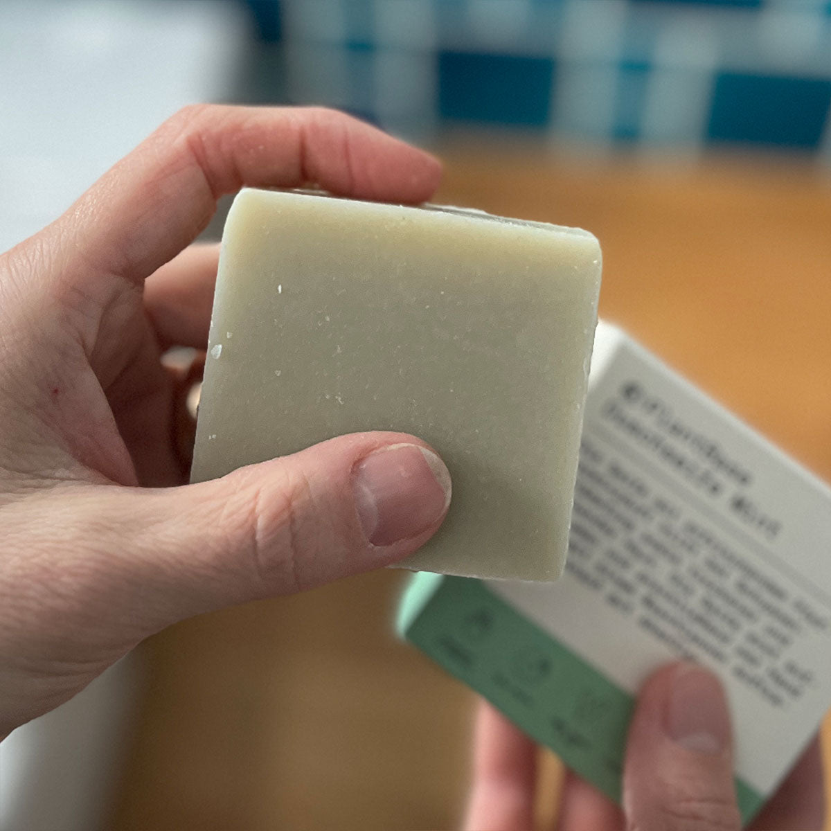 Duschseife "Mint", handgemacht – 100g,Plant Base,Vegan,Palmölfrei,Plastikfrei,Handmade,Zero Waste,für trockene Haut