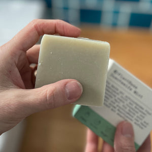 Duschseife "Mint", handgemacht – 100g,Plant Base,Vegan,Palmölfrei,Plastikfrei,Handmade,Zero Waste,für trockene Haut