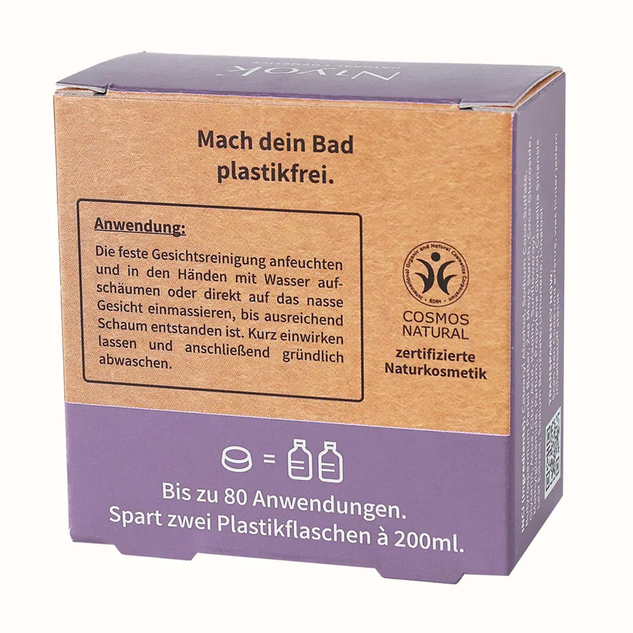 Gesichtsreinigung "Zink-Komplex" für fettige Haut – 80g,feste Naturseife