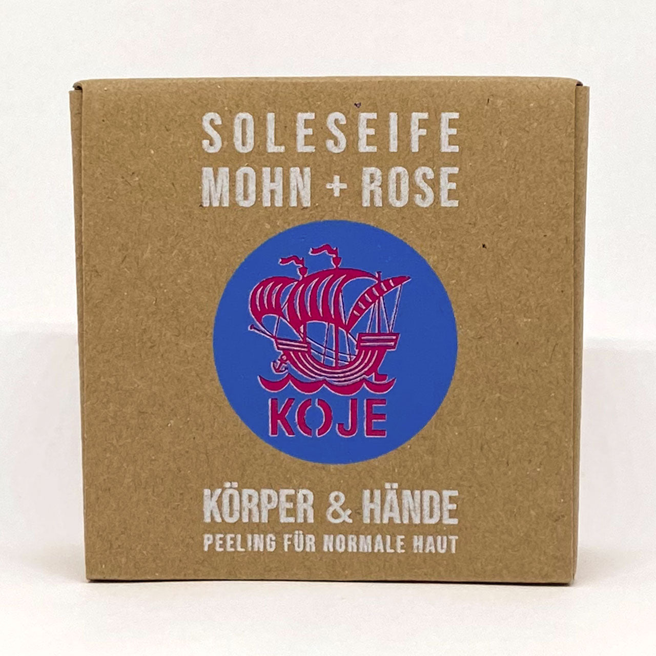 Hand- und Körperseife "Soleseife Mohn & Rose", handgesiedet  – 100g