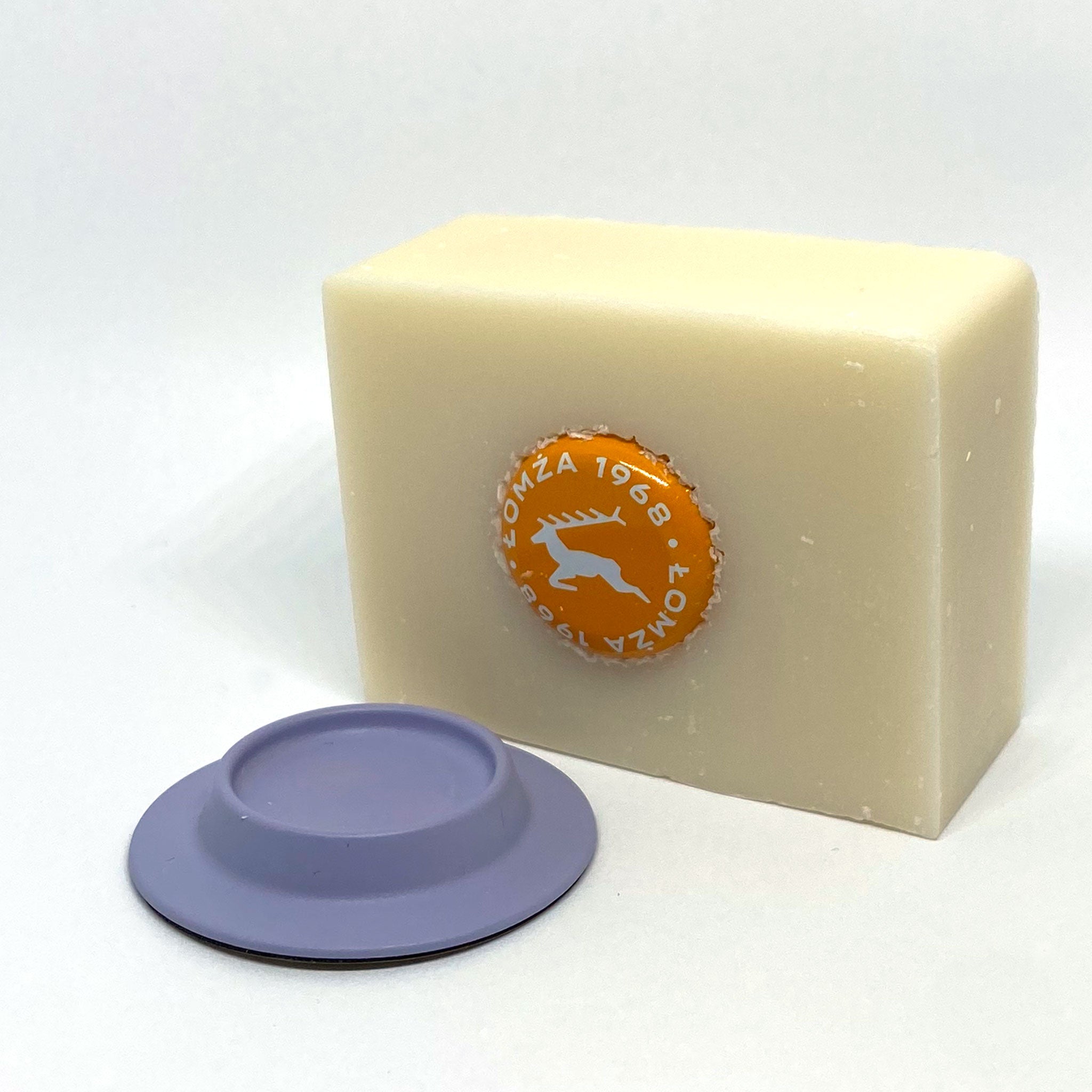 Seifenhalter Soapi "Lavendel" mit Magnet mit fester Seife