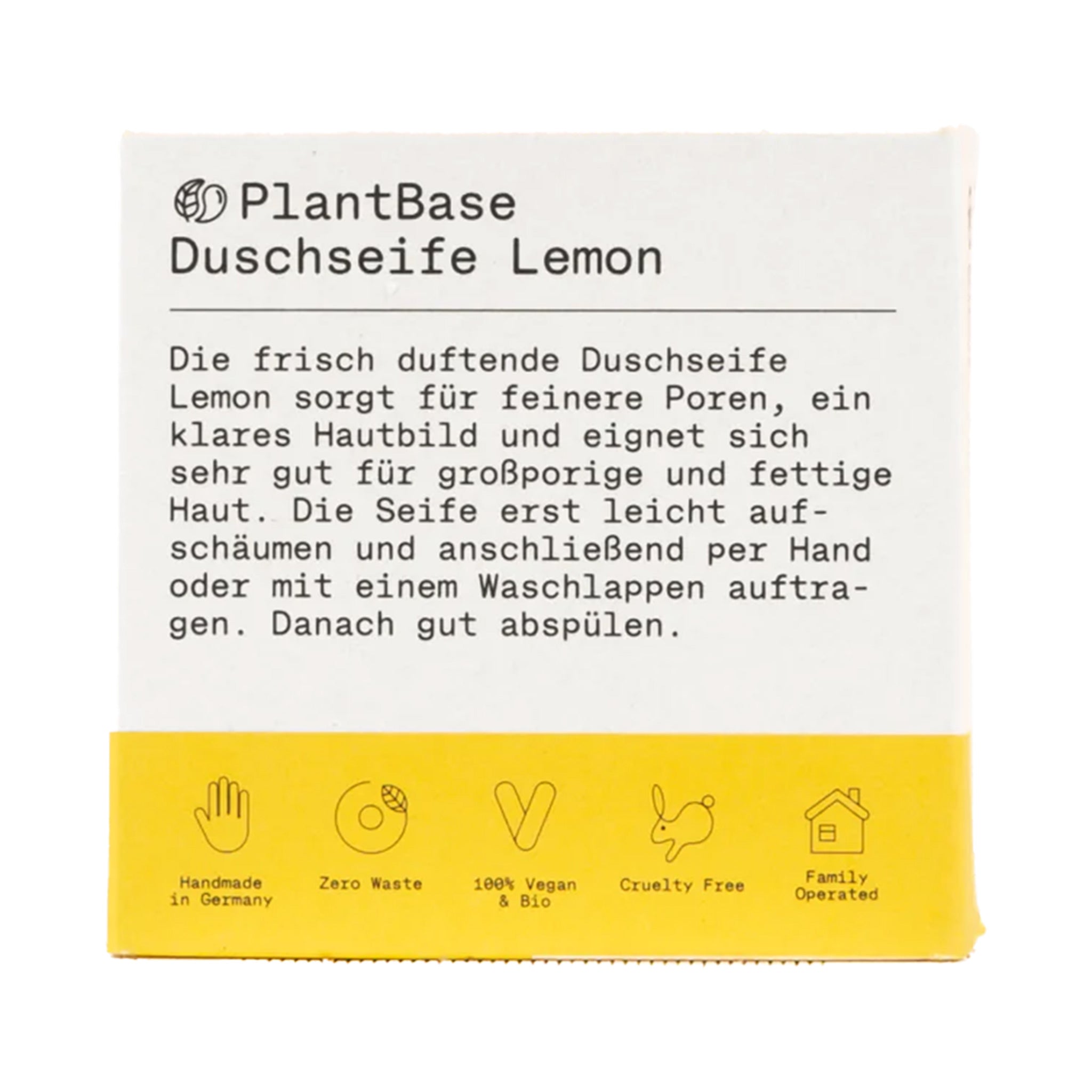 Start-Set "Lemon",PlantBase,festes Shampoo,Duschseife Lemon, Luffa-Seifenablage