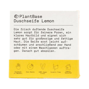 Start-Set "Lemon",PlantBase,festes Shampoo,Duschseife Lemon, Luffa-Seifenablage