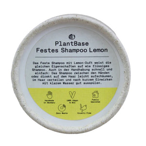 Start-Set "Lemon",PlantBase,festes Shampoo,Duschseife Lemon, Luffa-Seifenablage